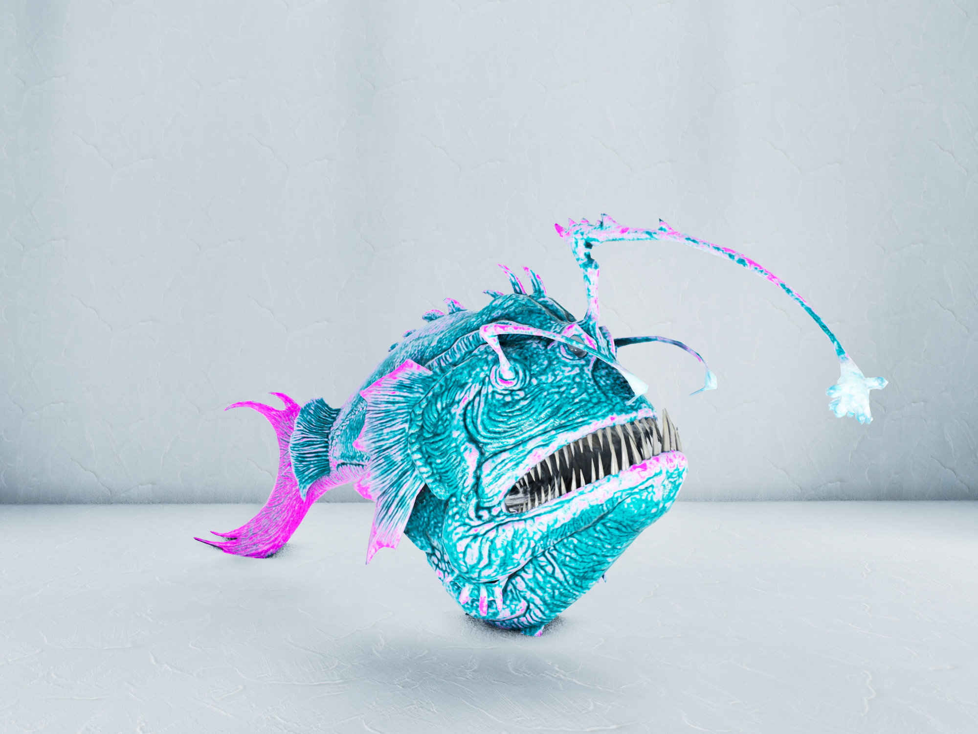 Aberrant Angler — Cyan/Pink
