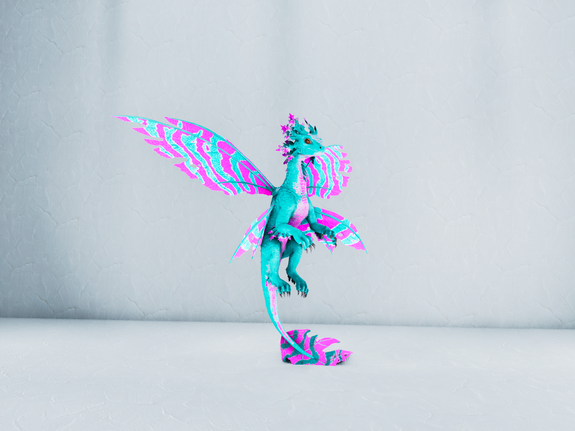 Autumn Drakeling — Cyan/Pink