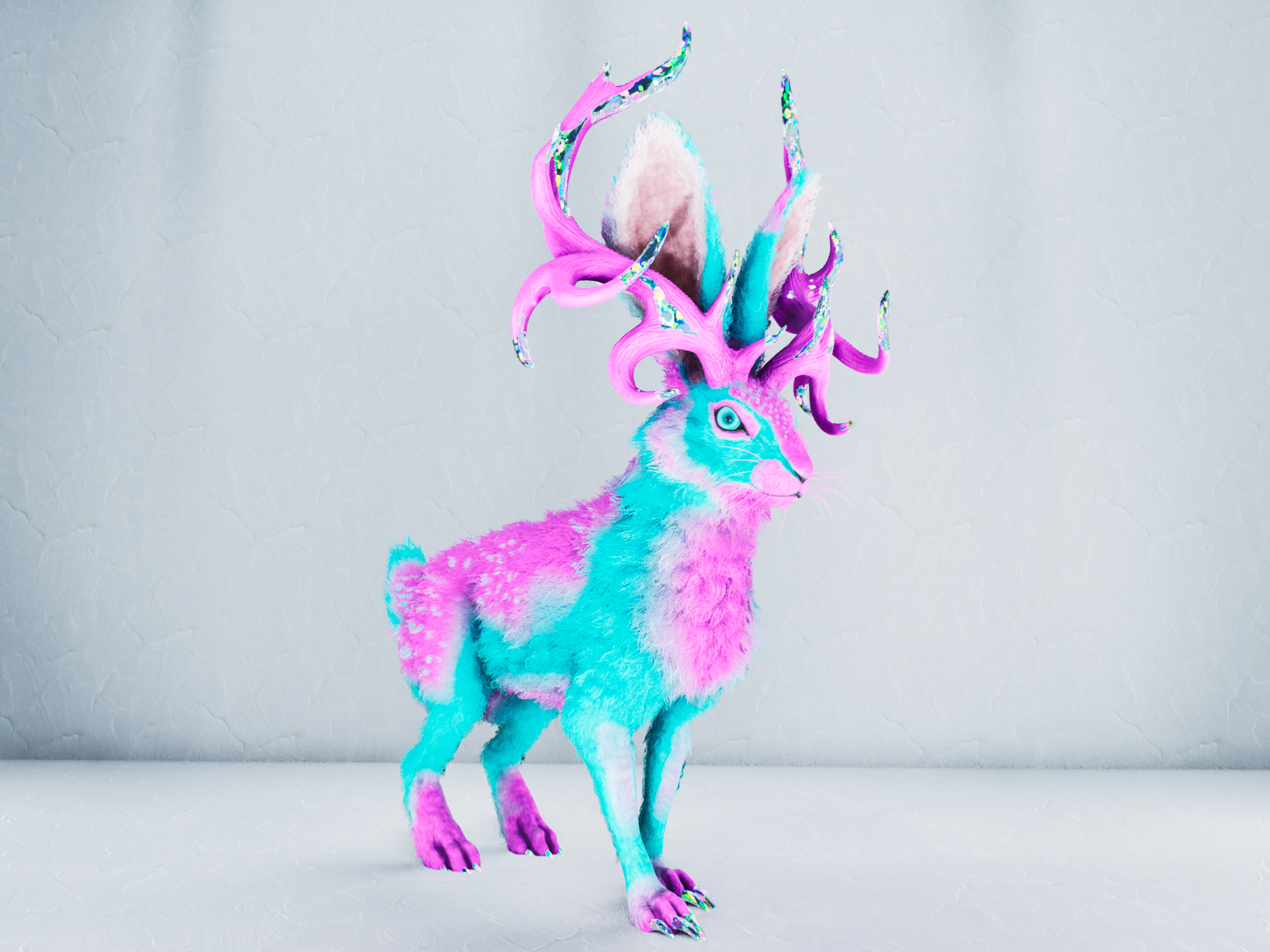 Burrowbuck — Cyan/Pink