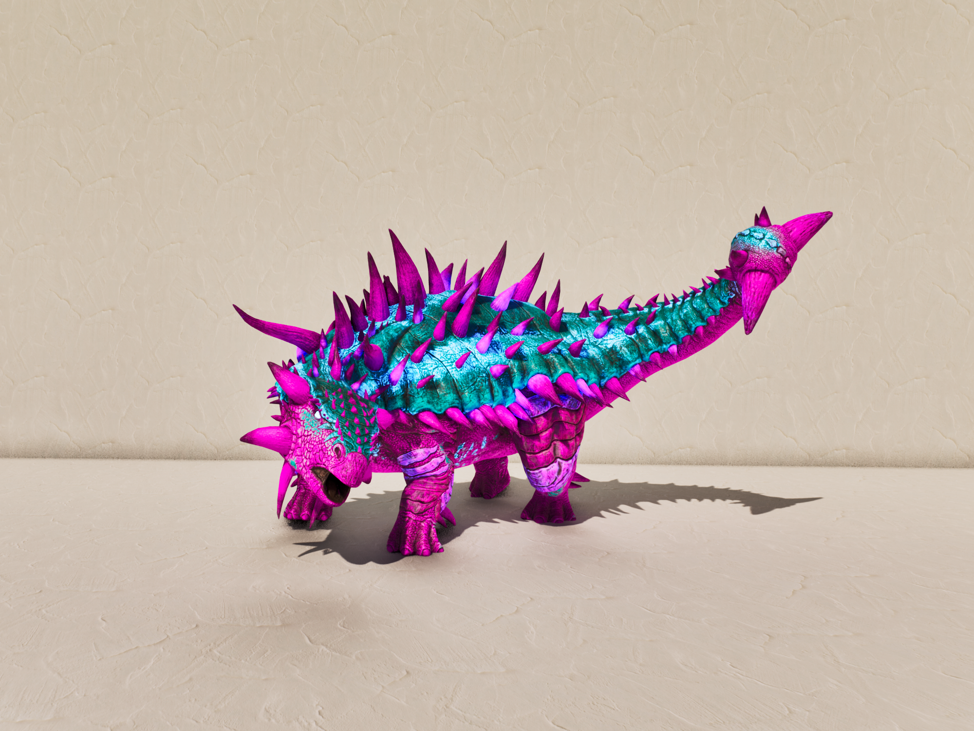S-Ankylosaurus — Cyan/Pink