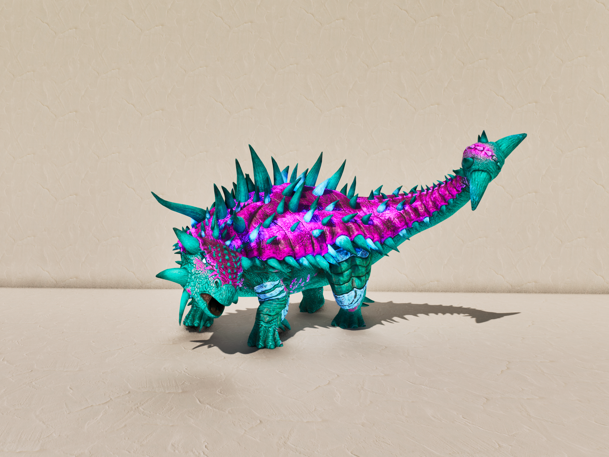 S-Ankylosaurus — Pink/Cyan