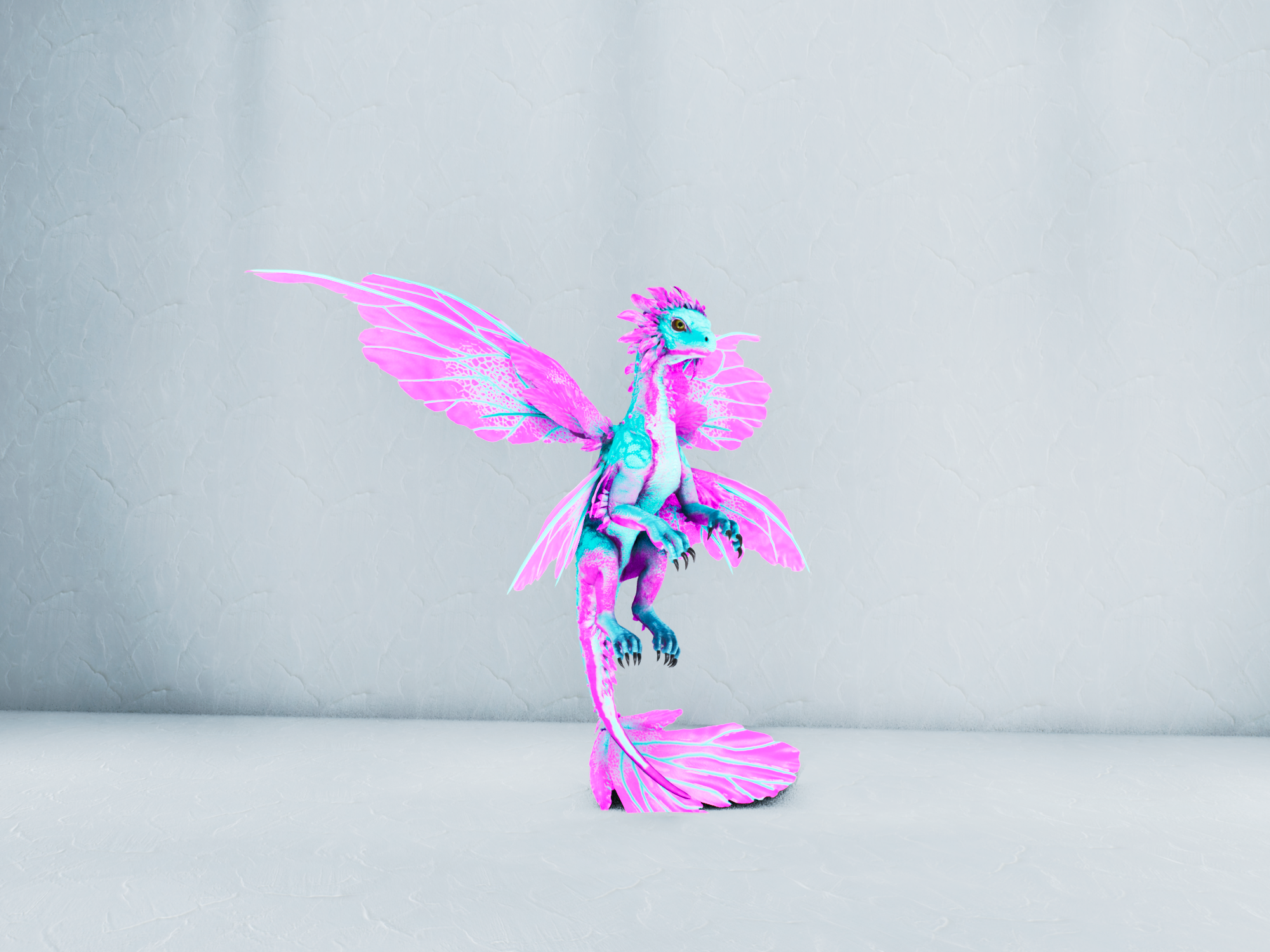 Spring Drakeling — Cyan/Pink