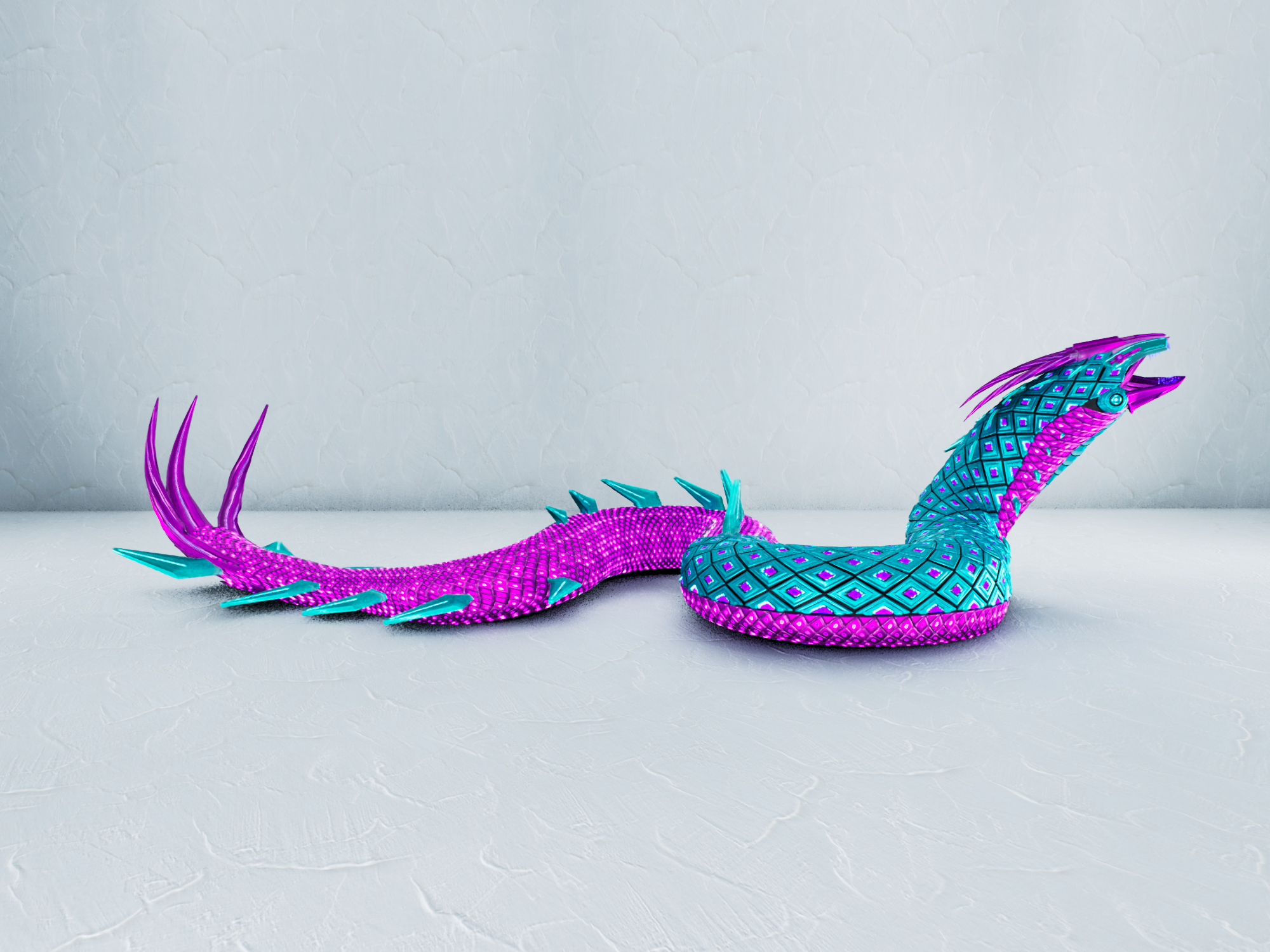 Tek Basilisk — Cyan/Pink